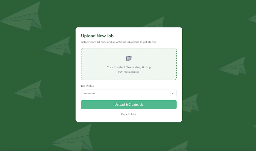 Mailavo file upload UI